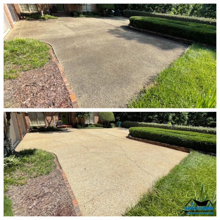 Southern Pressure Washing concrete Before and after (13)