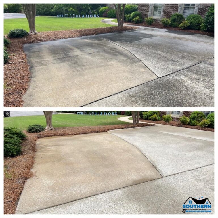 Southern Pressure Washing concrete Before and after (42)