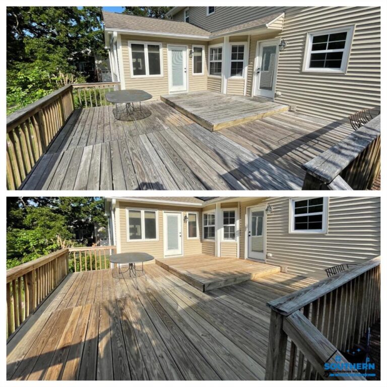 Southern Pressure Washing wood Before and after (5)